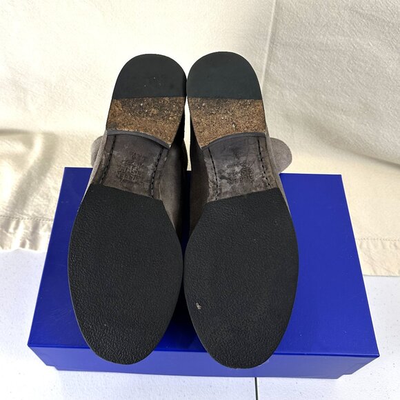 Eileen Fisher Vero Cuoio Gray Suede Slouchy Ankle Boots - Picture 6 of 6